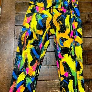 LULULEMON Wunder Train High Rise Tight In Undertone Black Multi, Size 4